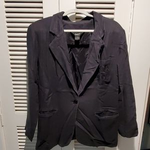 Vintage silk  black blazer size 6